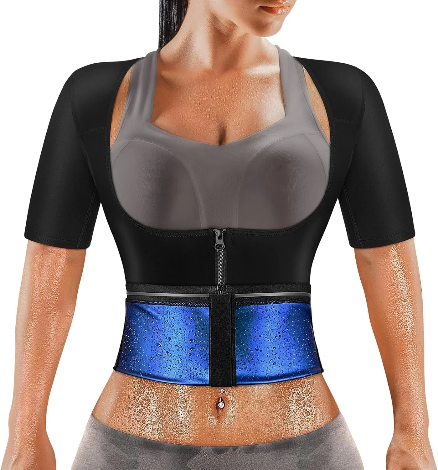 Lightweight Sauna Shirt for Women – Slimming Sweat Top for Yoga, Running & Gym