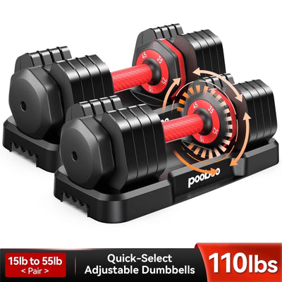 Premium Adjustable Dumbbells for Weightlifting – Quick Select Weights, Portable & Compact Design for Home Gym Workouts